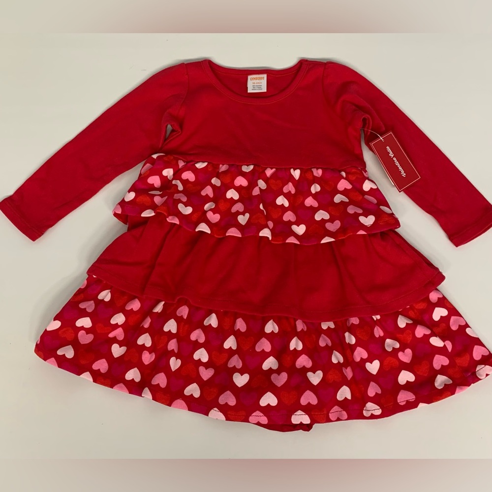 Gymboree Toddler Girl Hearts Dress Sz 18-24M